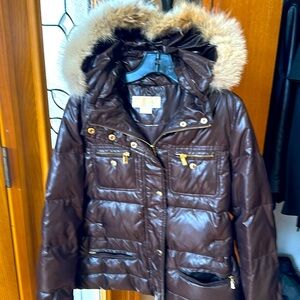 Micheal kors fox fur hood jacket